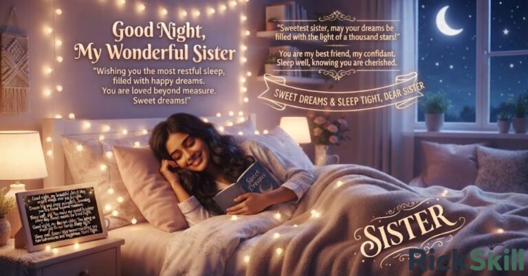 150+ Beautiful Good Night Messages for Sister